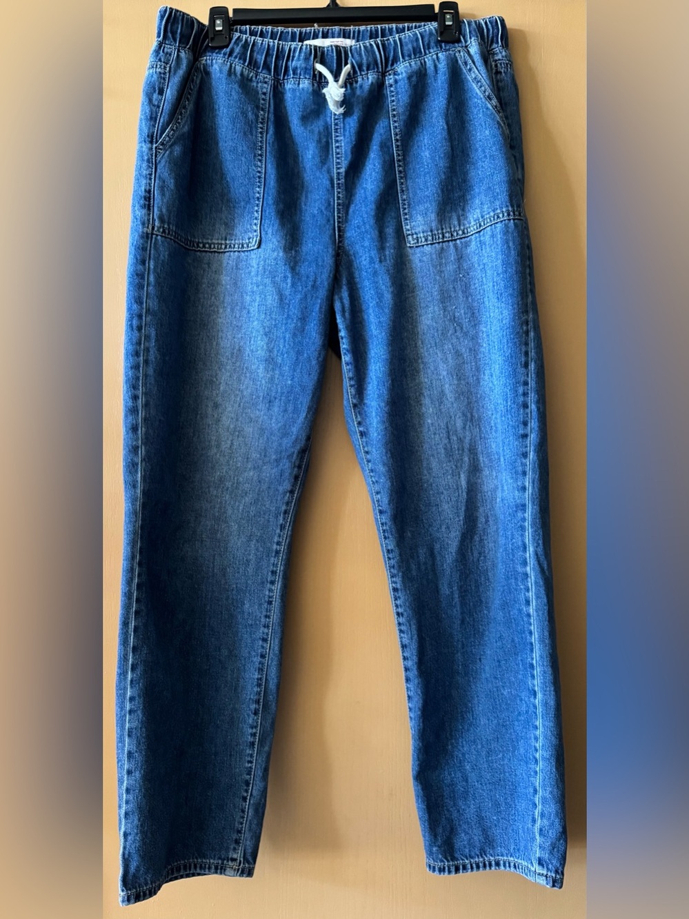 Cotton Denim Straight Leg Ankle Joggers 13 Nautical Prep Drawstring